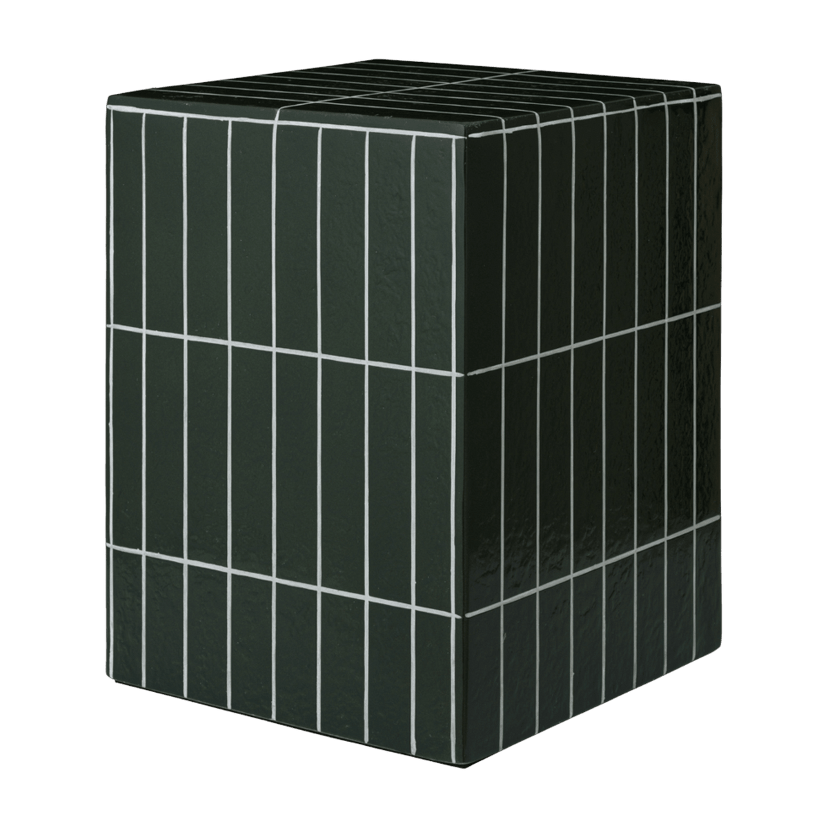 Table d'appoint en béton renforcé de fibre de verre vert 32x42cm Pillar - Ferm Living - The Cool Republic