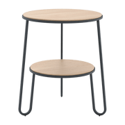 Table d'appoint en bois de chêne et acier gris ardoise 44,5x50,5cm Anatole - Hartô - The Cool Republic
