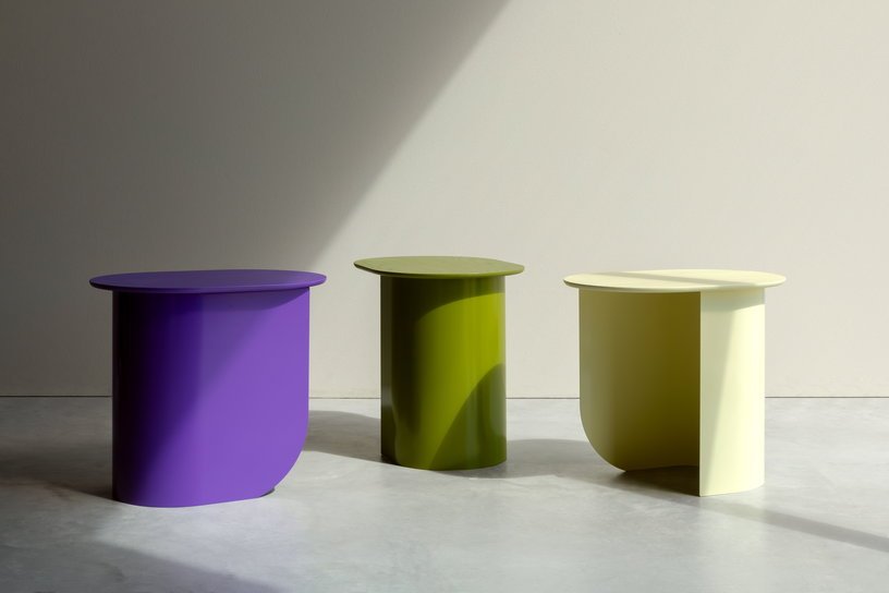 Table d'appoint en bois de hêtre jaune clair 32x44x40cm Plateau - Fest Amsterdam - The Cool Republic