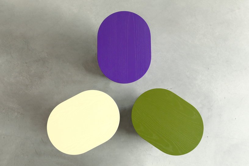 Table d'appoint en bois de hêtre vert 32x44x40cm Plateau - Fest Amsterdam - The Cool Republic