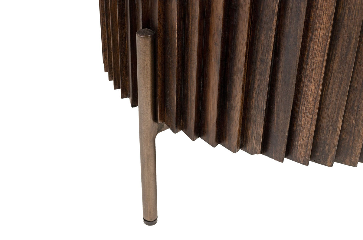 Table d'appoint en bois et en acier 47x57cm Pogoro - Versmissen - The Cool Republic