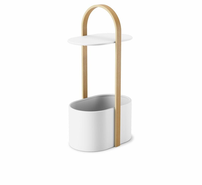 Table d'appoint en bois et métal blanche Bellwood - Umbra - The Cool Republic