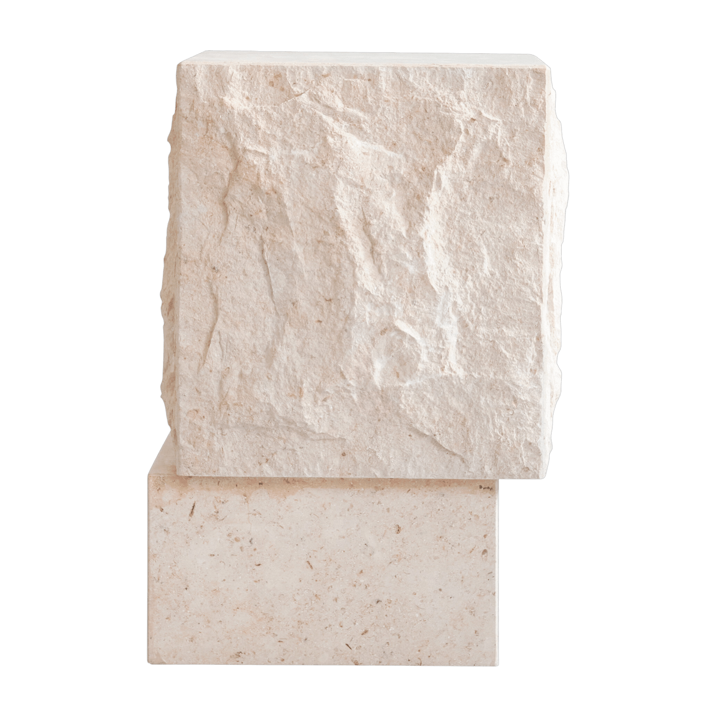 Table d'appoint en calcaire 33x32x50cm Temple - 101 COPENHAGEN - The Cool Republic