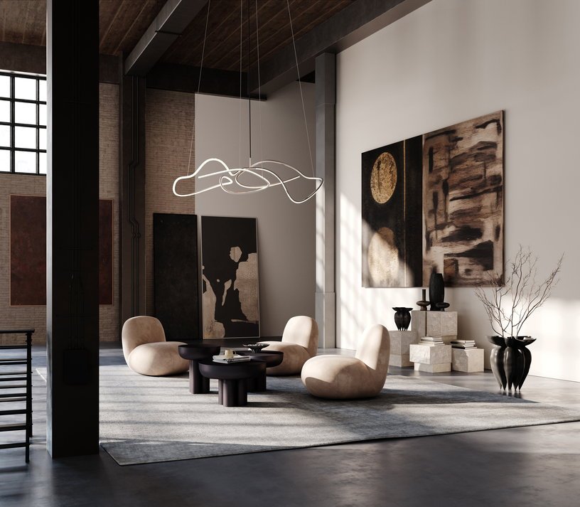 Table d'appoint en calcaire 33x32x50cm Temple - 101 COPENHAGEN - The Cool Republic