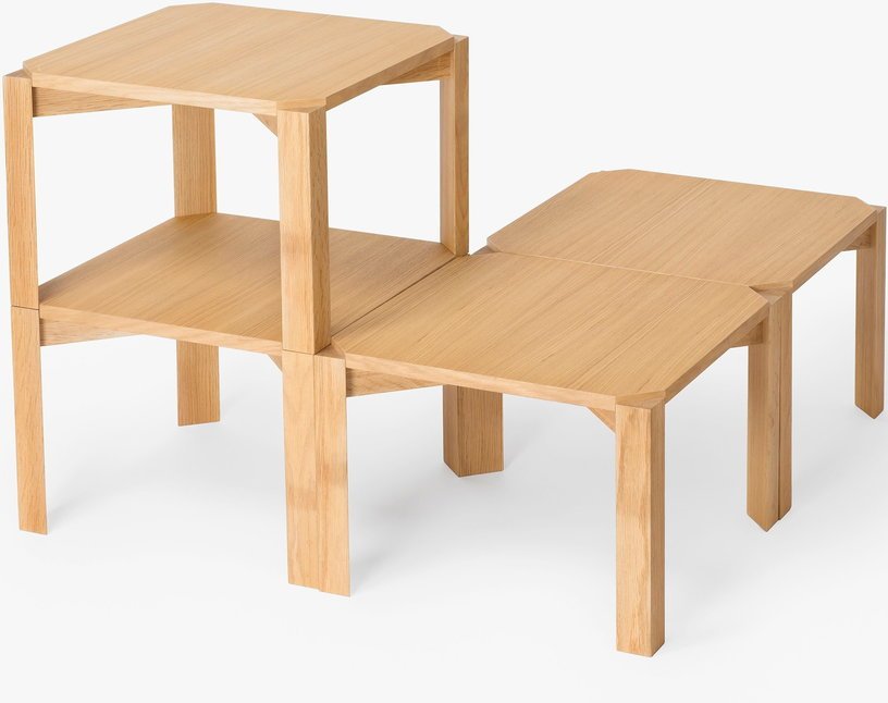 Stackable oak side table MMS - Mobles 114 - The Cool Republic