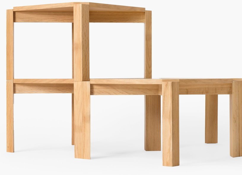 Stackable oak side table MMS - Mobles 114 - The Cool Republic