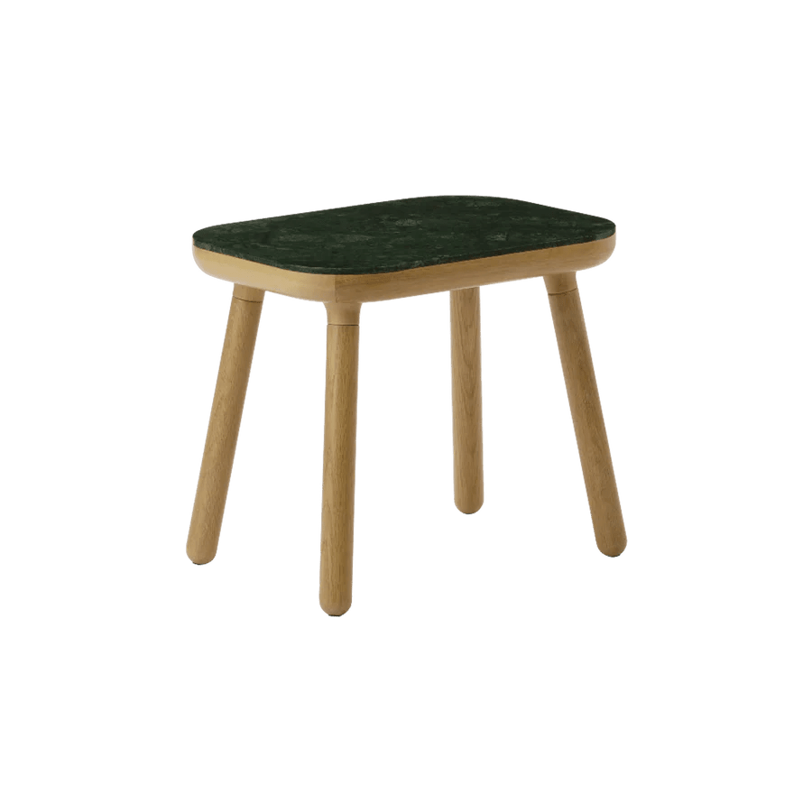 Table d'appoint en chêne et marbre vert 35x50x43cm Paff - Umage - The Cool Republic