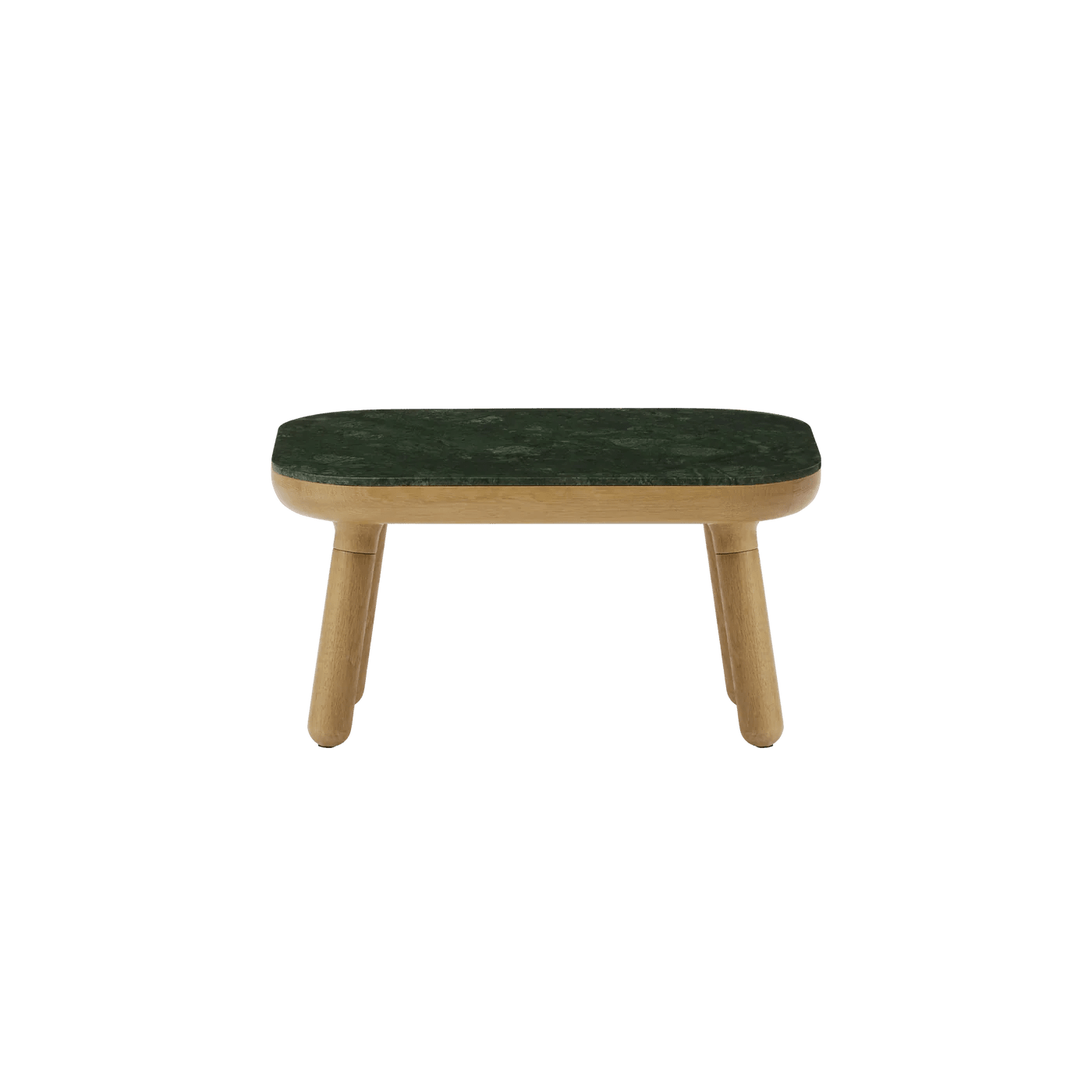 Table d'appoint en chêne et marbre vert 50x35x27cm Paff - Umage - The Cool Republic