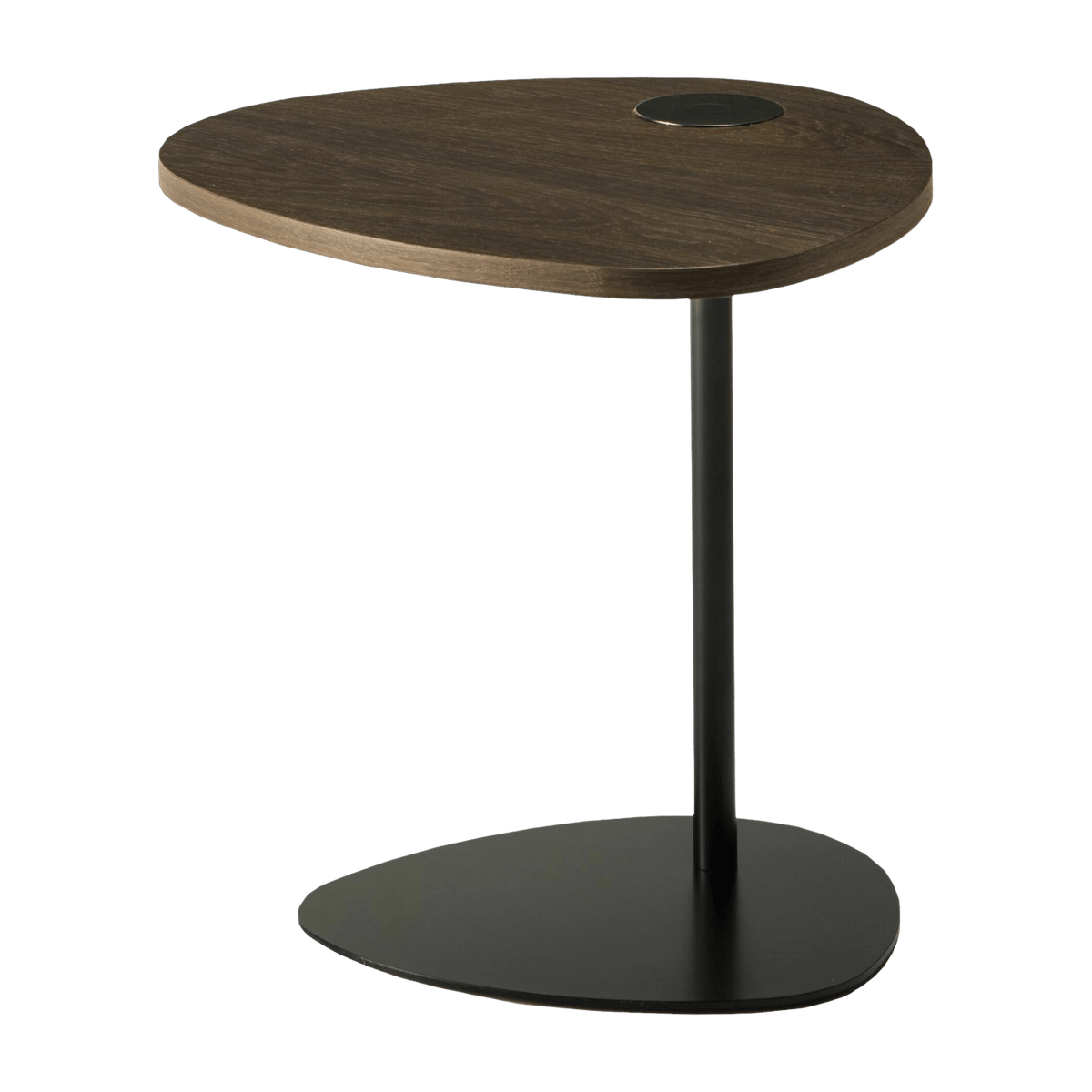 Table d'appoint en chêne fumé et piétement noir Hug - Meme Design - The Cool Republic