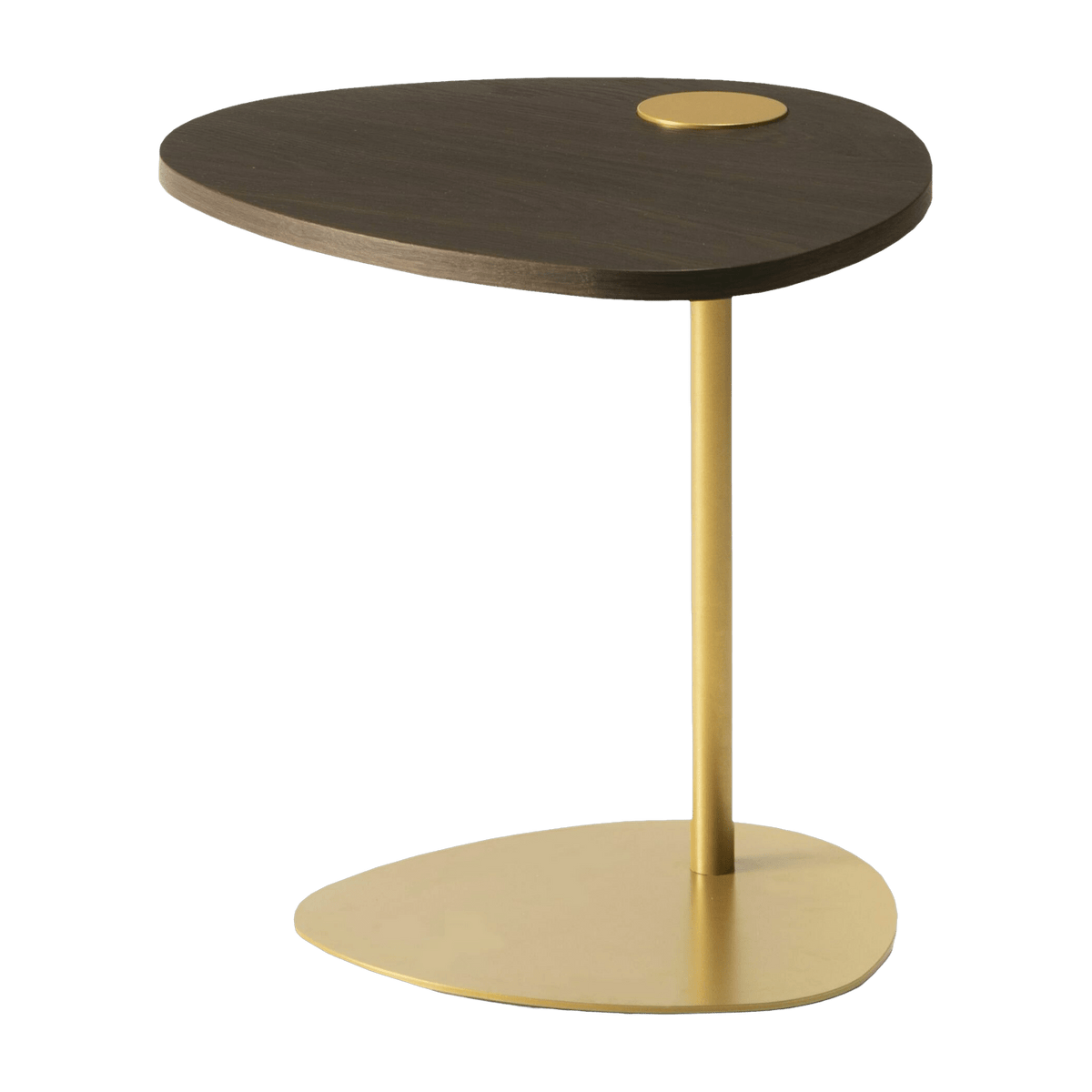 Table d'appoint en chêne fumé et piétement or Hug - Meme Design - The Cool Republic