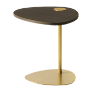 Table d'appoint en chêne fumé et piétement or Hug - Meme Design - The Cool Republic