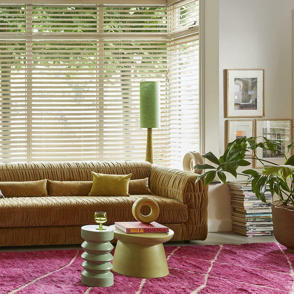 Table d'appoint en faïence verte - Hkliving - The Cool Republic