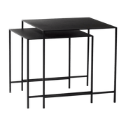 Table d'appoint en fer noir (lot de 2) - Hübsch - The Cool Republic