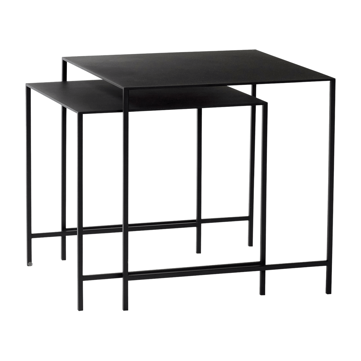Table d'appoint en fer noir (lot de 2) - Hübsch - The Cool Republic