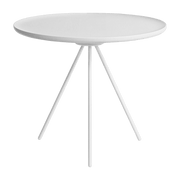Table d'appoint en frêne blanc et piètement blanc 43 cm Key - Hem - The Cool Republic