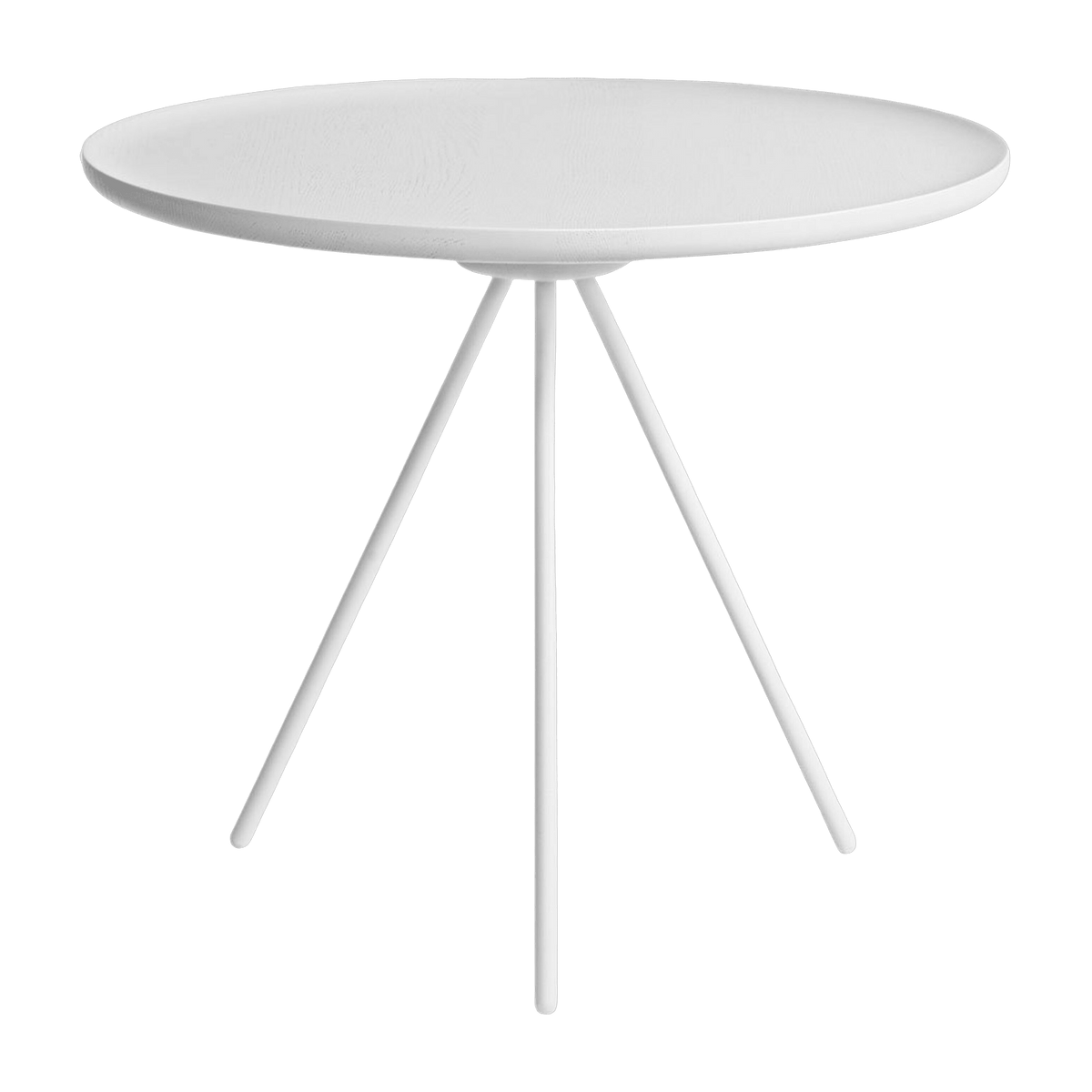 Table d'appoint en frêne blanc et piètement blanc 43 cm Key - Hem - The Cool Republic