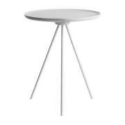 Table d'appoint en frêne blanc et piètement blanc 51 cm Key - Hem - The Cool Republic