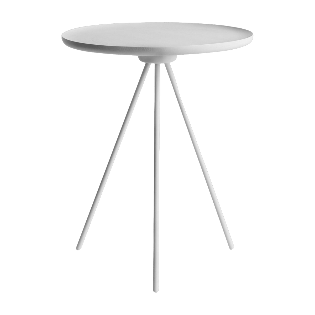 Table d'appoint en frêne blanc et piètement blanc 51 cm Key - Hem - The Cool Republic