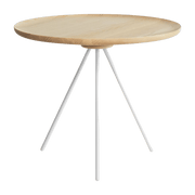 Table d'appoint en frêne et piètement blanc 43 cm Key - Hem - The Cool Republic