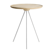 Table d'appoint en frêne et piètement blanc 51 cm Key - Hem - The Cool Republic