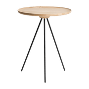 Table d'appoint en frêne et piètement noir 51 cm Key - Hem - The Cool Republic