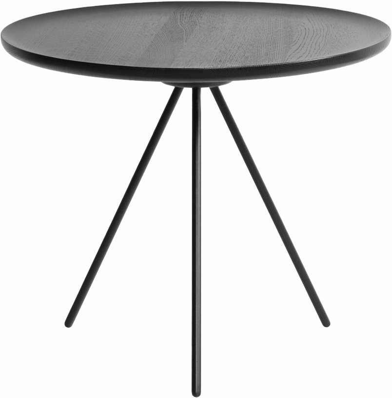 Table d'appoint en frêne noir et piètement noir 43 cm Key - Hem - The Cool Republic