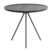 Table d'appoint en frêne noir et piètement noir 43 cm Key - Hem - The Cool Republic
