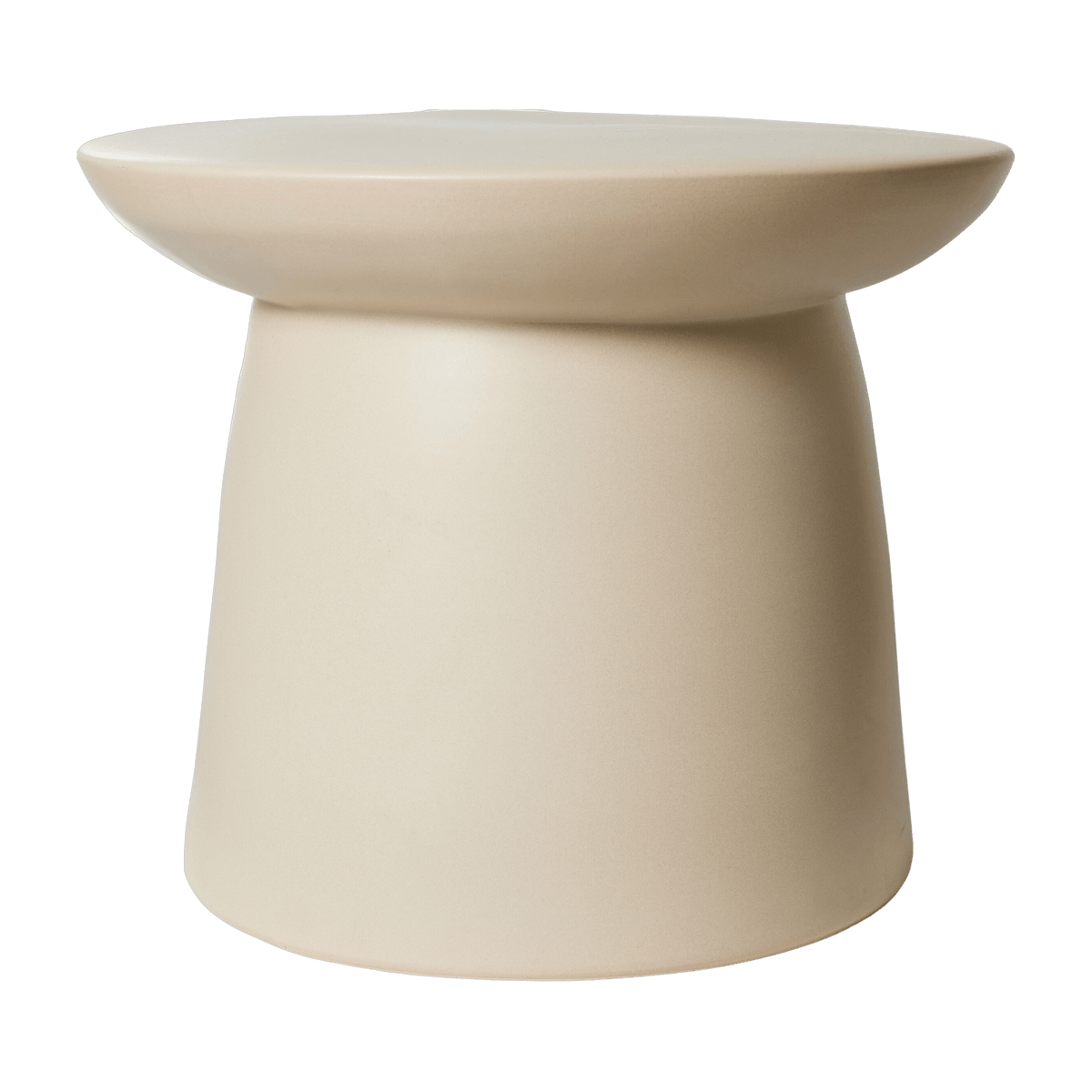 Table d'appoint en grès beige 46 x 37cm Earthenware - HKliving - The Cool Republic