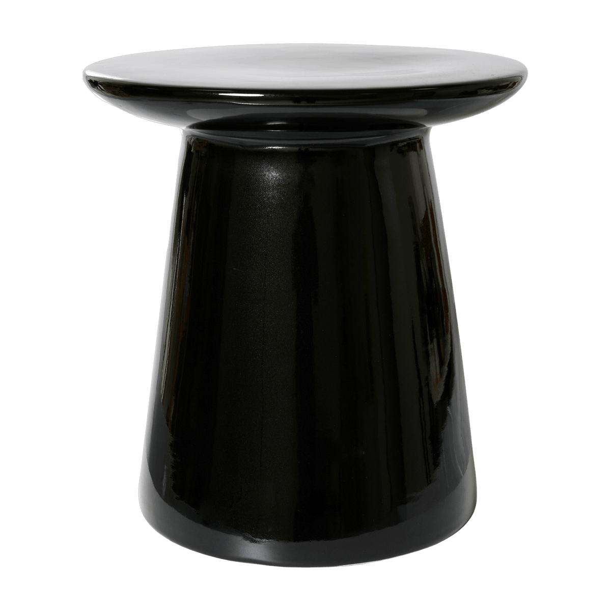 Table d'appoint en grès noir brillant - HKliving - The Cool Republic