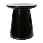 Table d'appoint en grès noir brillant - HKliving - The Cool Republic