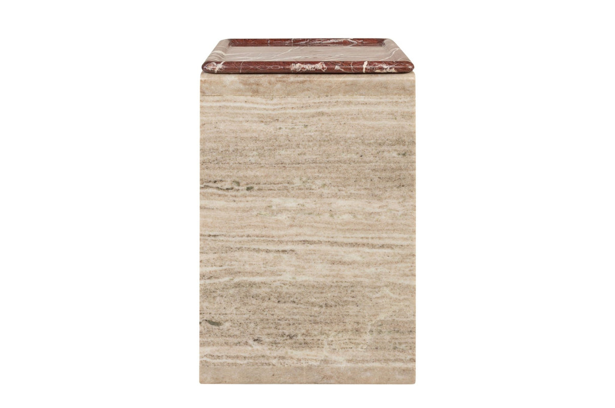 Table d'appoint en marbre beige 40x60cm Voya - Versmissen - The Cool Republic