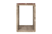 Table d'appoint en marbre beige 40x60cm Voya - Versmissen - The Cool Republic