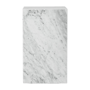 Table d'appoint en marbre blanc 51 x 30 cm Plinth Tall - Audo - The Cool Republic