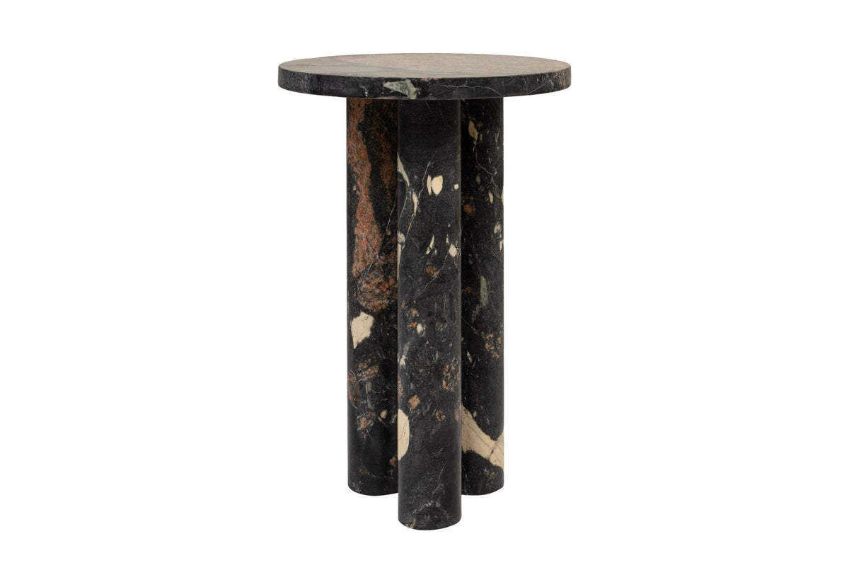 Table d'appoint en marbre de norvigo noir 30,5x43cm Charlie - Versmissen - The Cool Republic