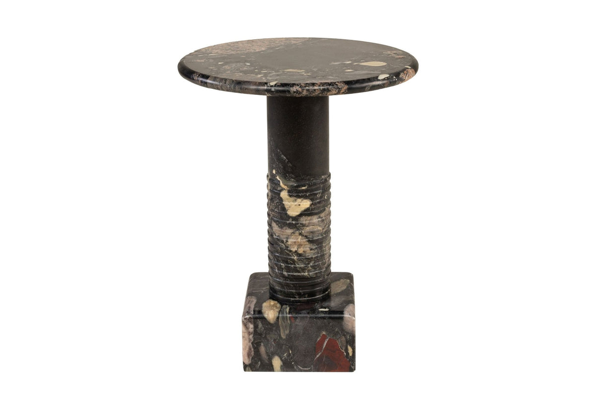 Table d'appoint en marbre de norvigo noir 38x50,5cm Arden - Versmissen - The Cool Republic