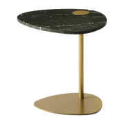 Table d'appoint en marbre noire et piétement doré Hug - Meme Design - The Cool Republic