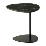 Table d'appoint en marbre noire et piétement noir Hug - Meme Design - The Cool Republic