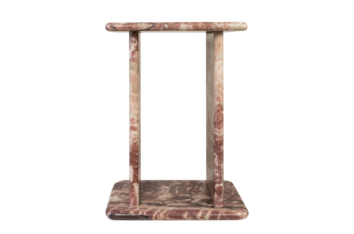 Table d'appoint en marbre rose rosalia 30,5x23x41,5cm Selwyn - Versmissen - The Cool Republic