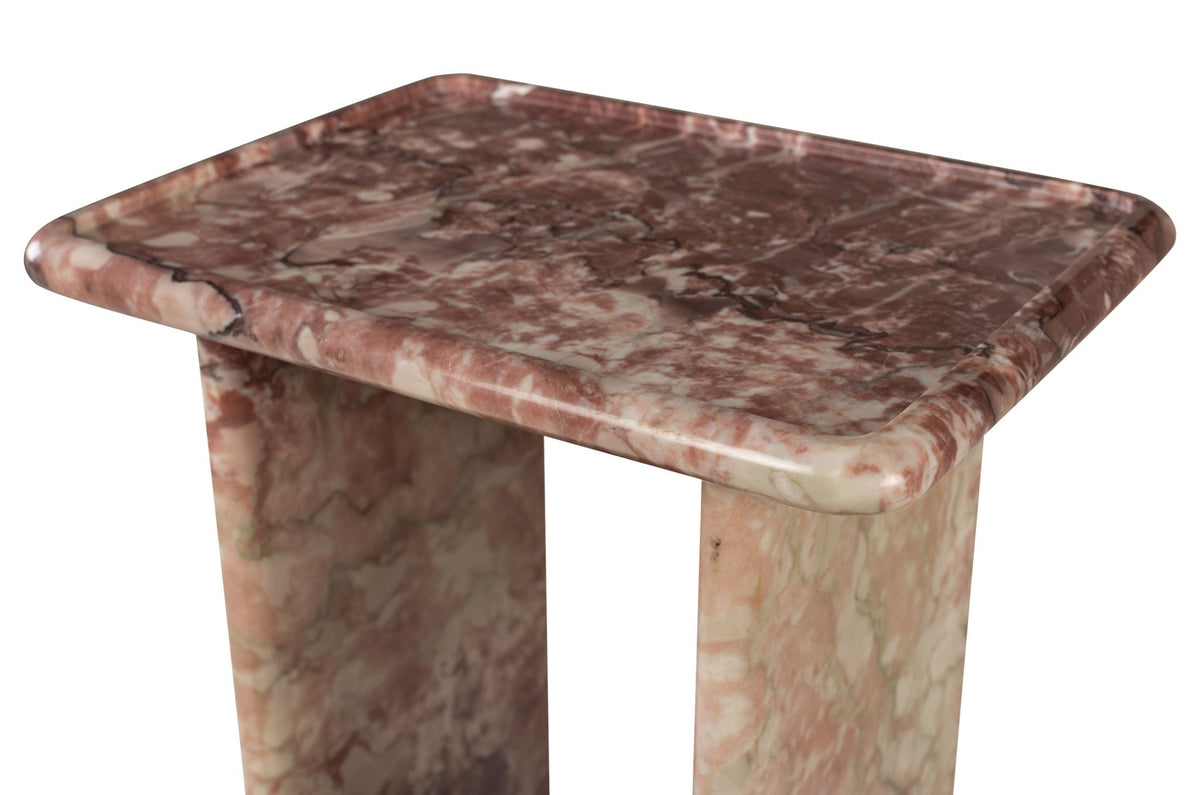 Table d'appoint en marbre rose rosalia 30,5x23x41,5cm Selwyn - Versmissen - The Cool Republic