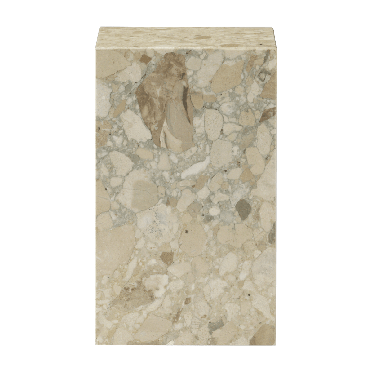 Table d'appoint en marbre sable 51 x 30 cm Plinth Tall - Audo - The Cool Republic