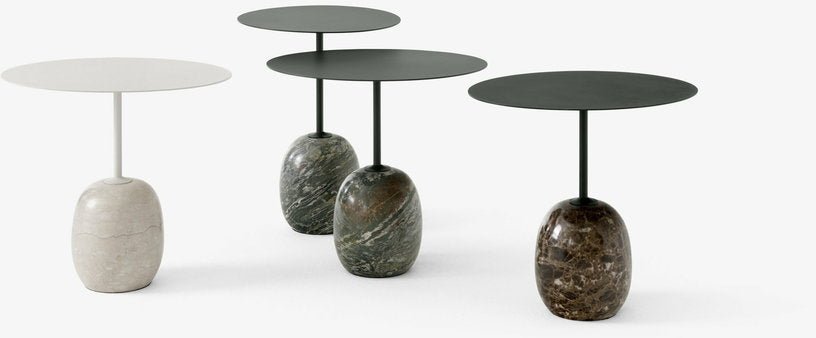 Table d'appoint en marbre vert 50 cm Lato LN8 - &tradition - The Cool Republic