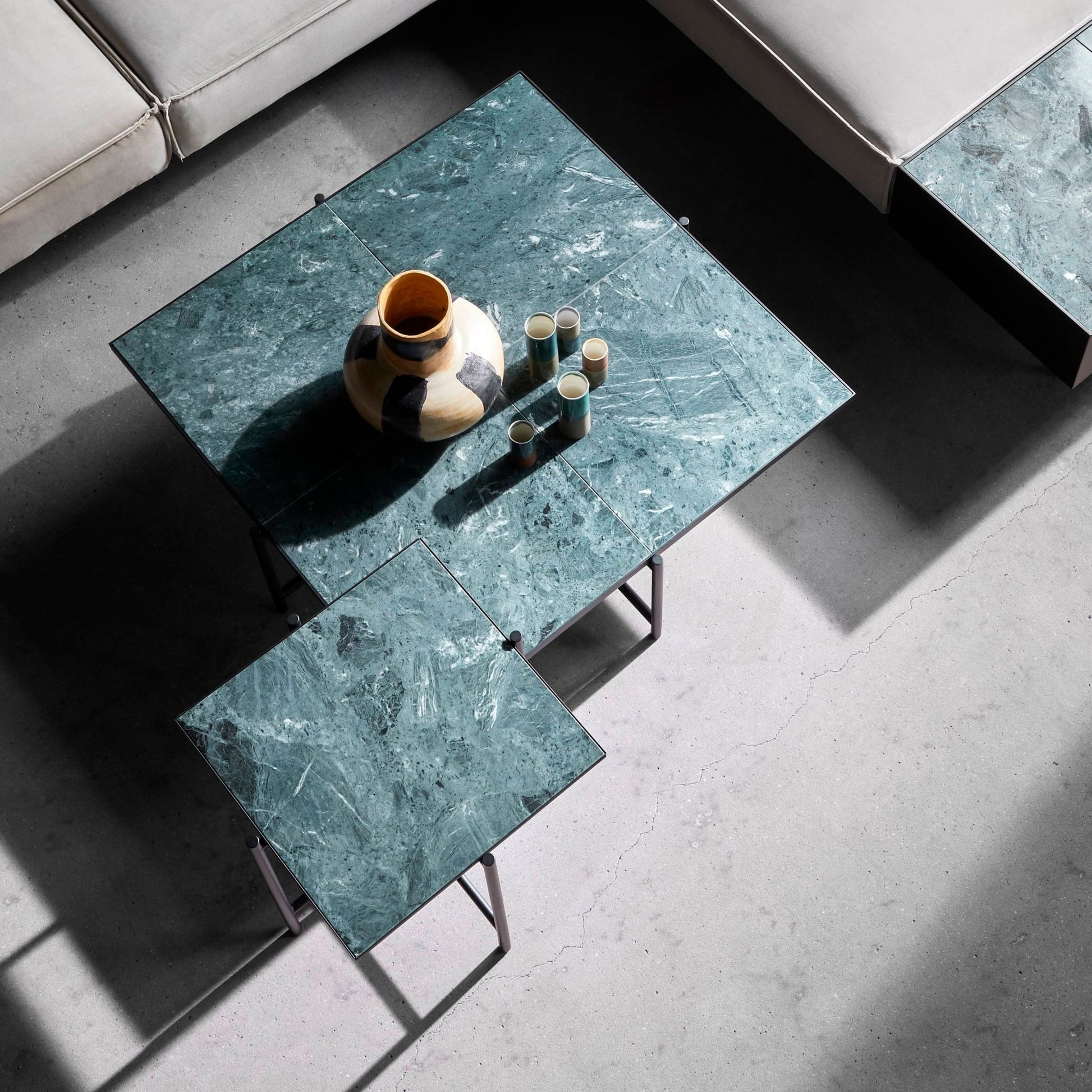 Table d'appoint en marbre vert Original Side - HANDVÄRK - The Cool Republic