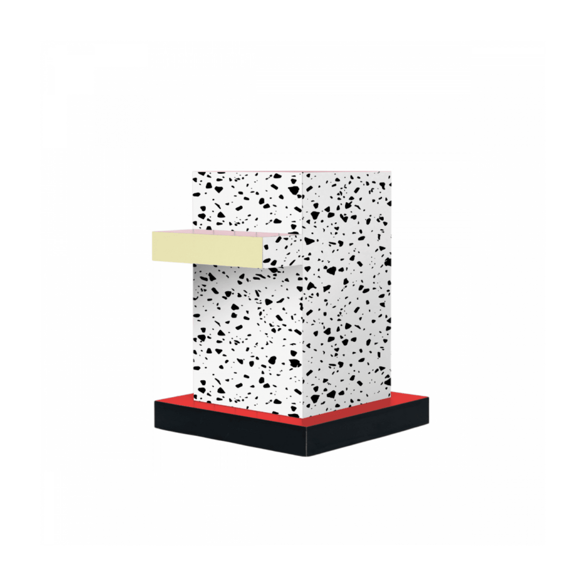 Table d'appoint en mdf et bois 42,3x42x54,6cm Superside terrazzo - Seletti - The Cool Republic