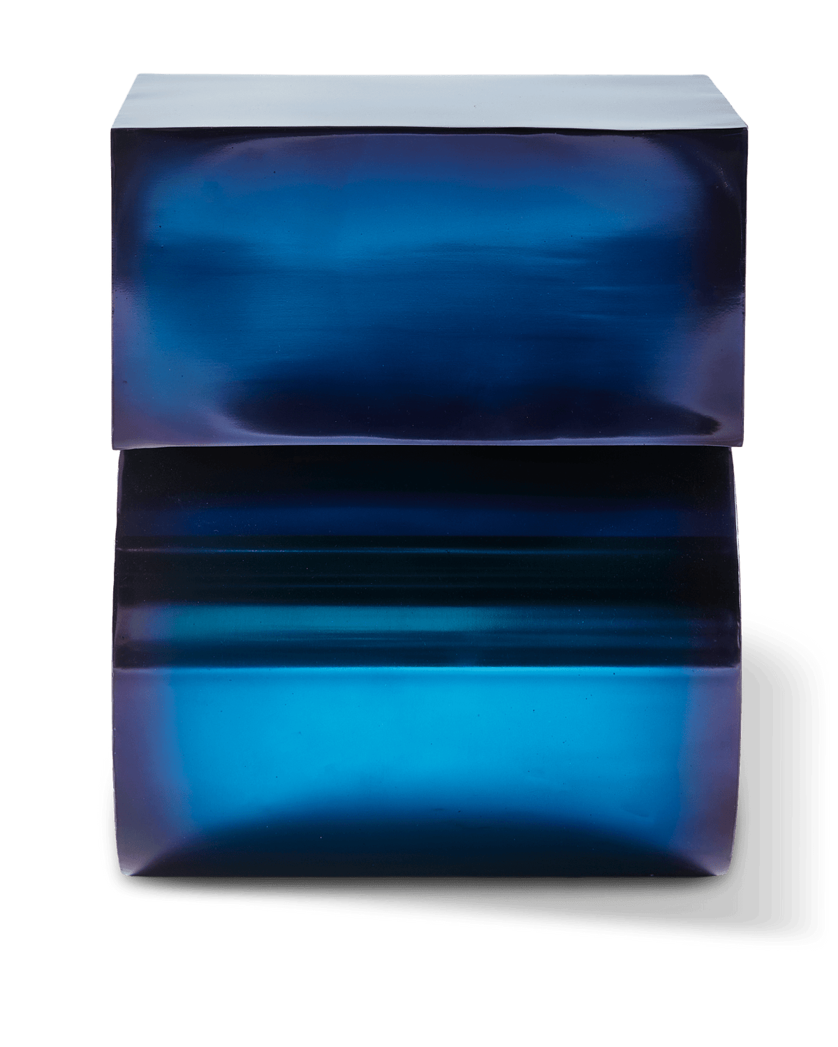 Table d'appoint en métal reyclé bleu 45cm Kombo - Pols Potten - The Cool Republic