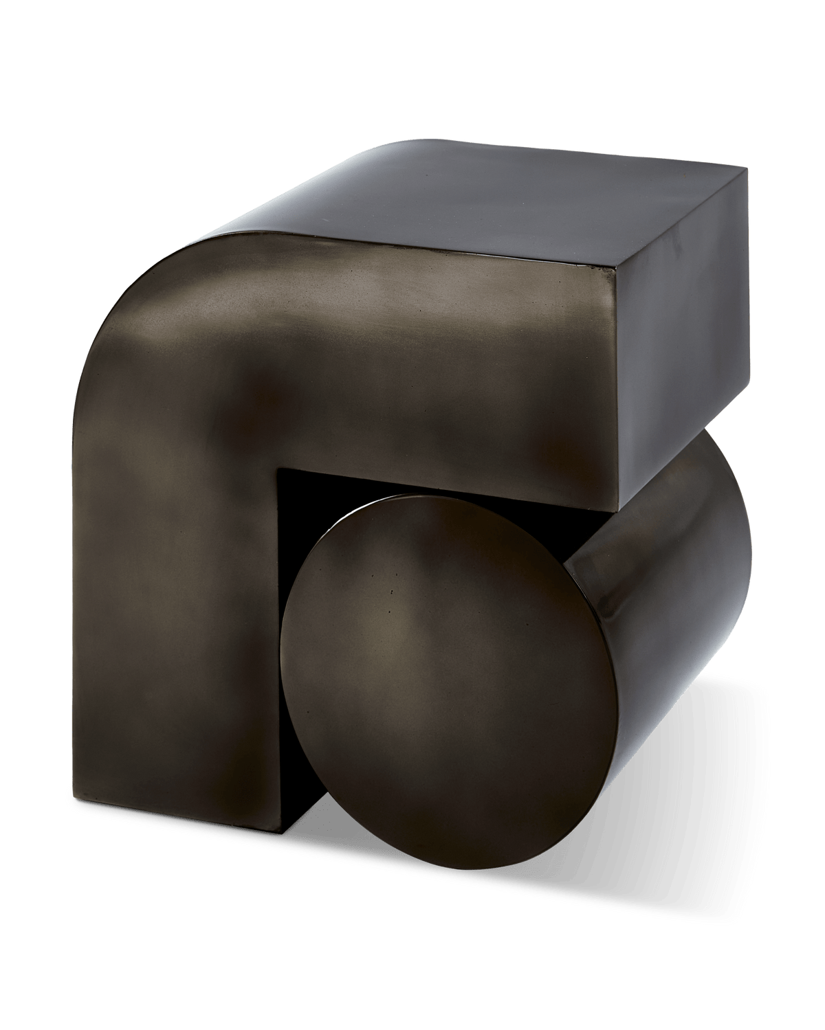 Table d'appoint en métal reyclé noir 45cm Kombo - Pols Potten - The Cool Republic