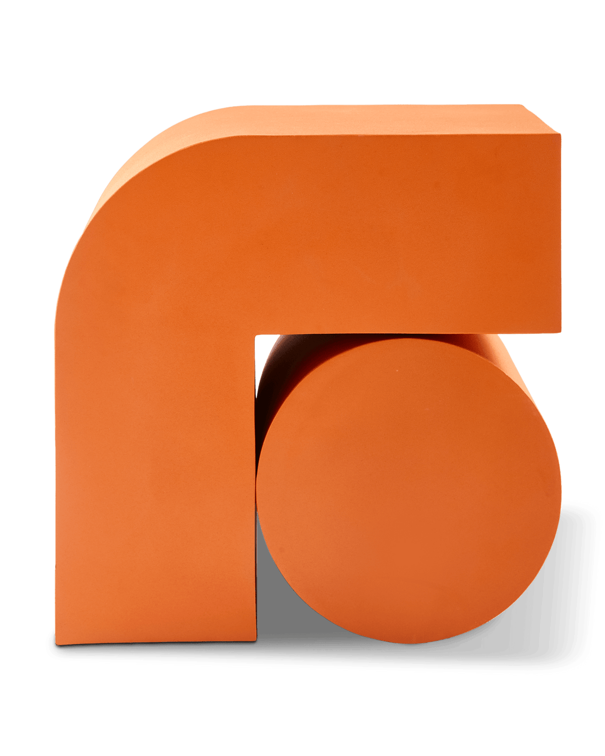Table d'appoint en métal reyclé orange 45cm Kombo - Pols Potten - The Cool Republic