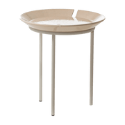 Table d'appoint en millgres et acier crème Brise 53 - Gervasoni - The Cool Republic