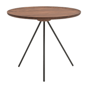 Table d'appoint en noyer et piètement noir 43 cm Key - Hem - The Cool Republic