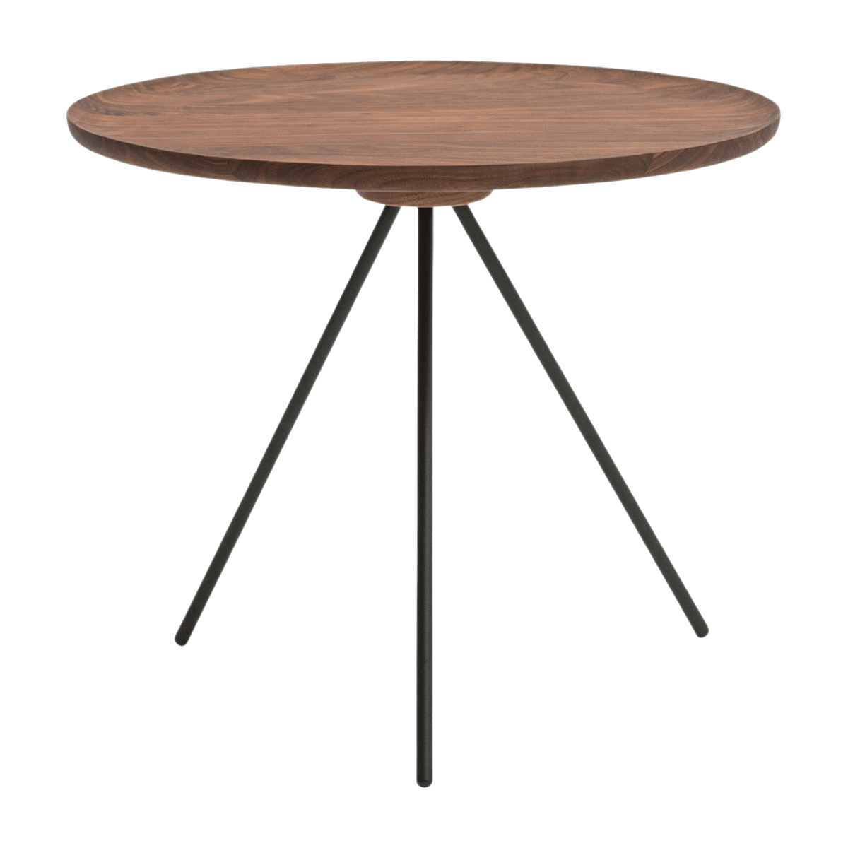 Table d'appoint en noyer et piètement noir 43 cm Key - Hem - The Cool Republic