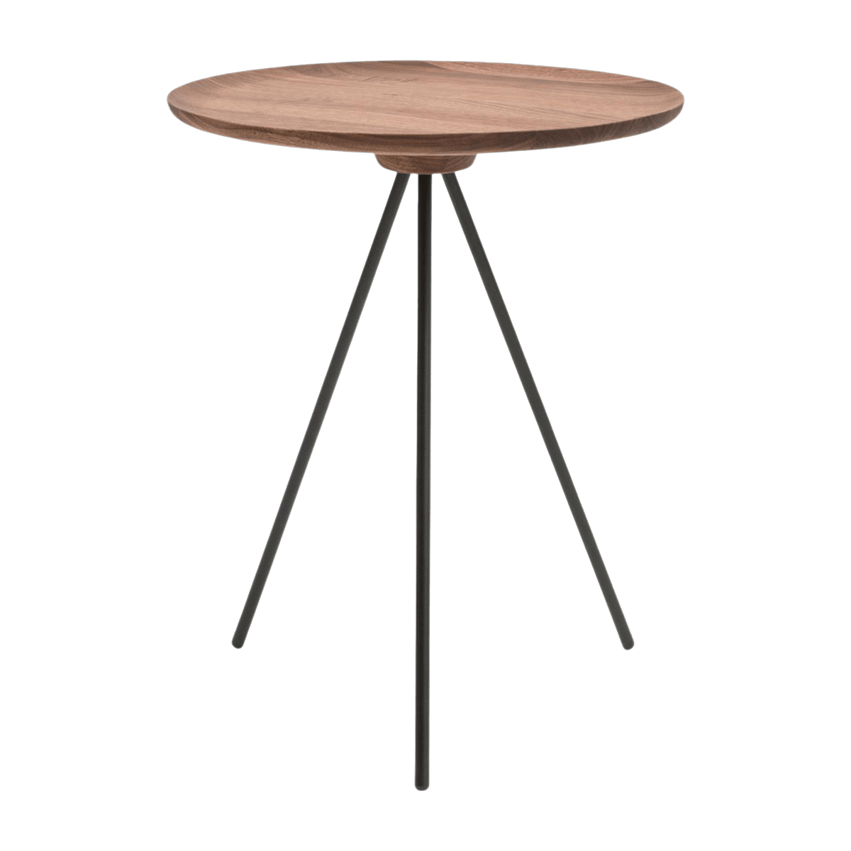 Table d'appoint en noyer et piètement noir 51 cm Key - Hem - The Cool Republic